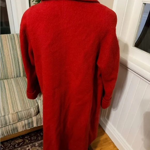 Vintage Elegant Red mohair? Women's Coat - Picture 8 of 15
